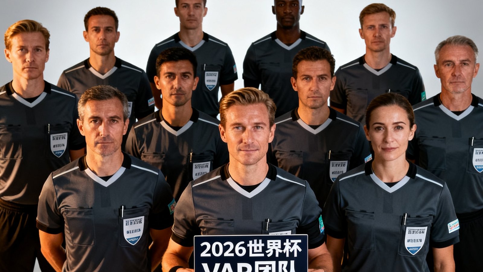 2026世界杯裁判名单公布，视频助理裁判VAR团队合影